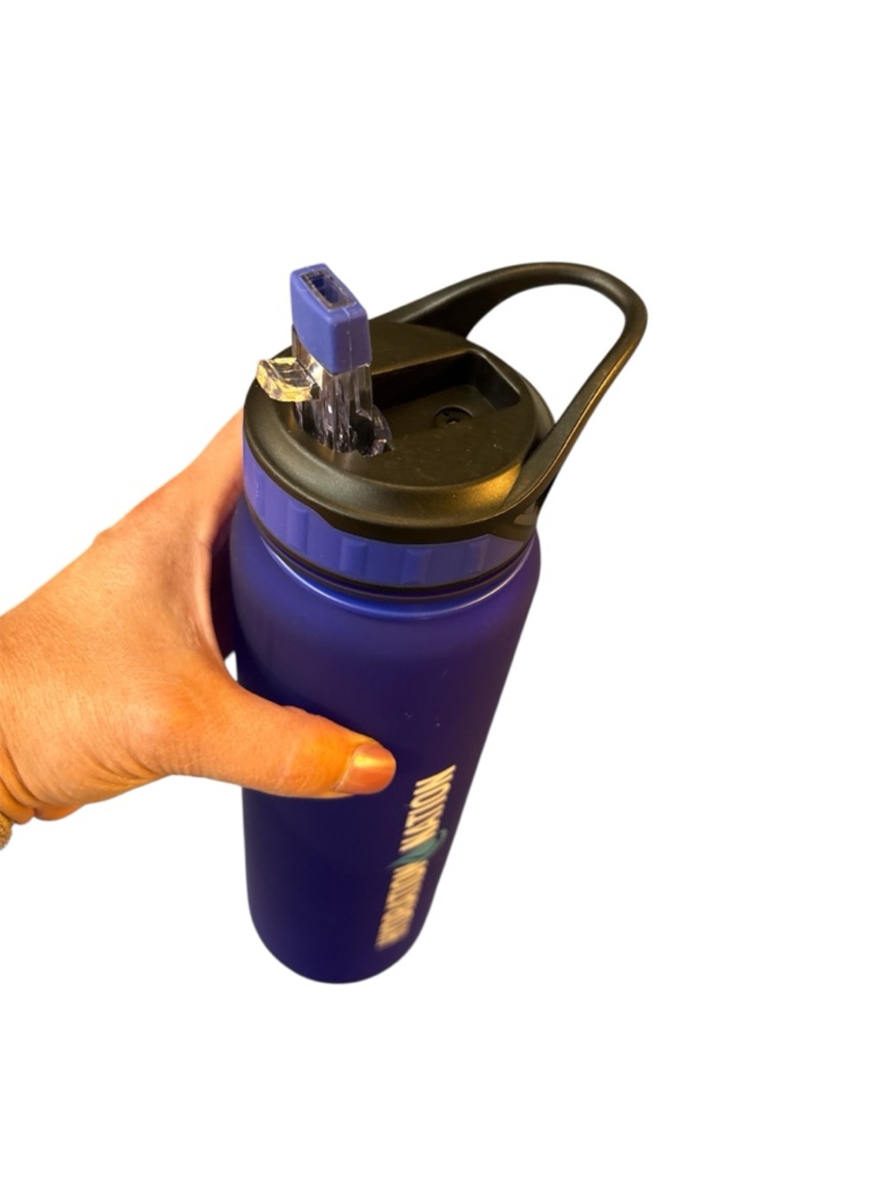 Hydration Nation 32oz Blue Water Bottle with Carry Strap NWOT - Picture 3 of 3